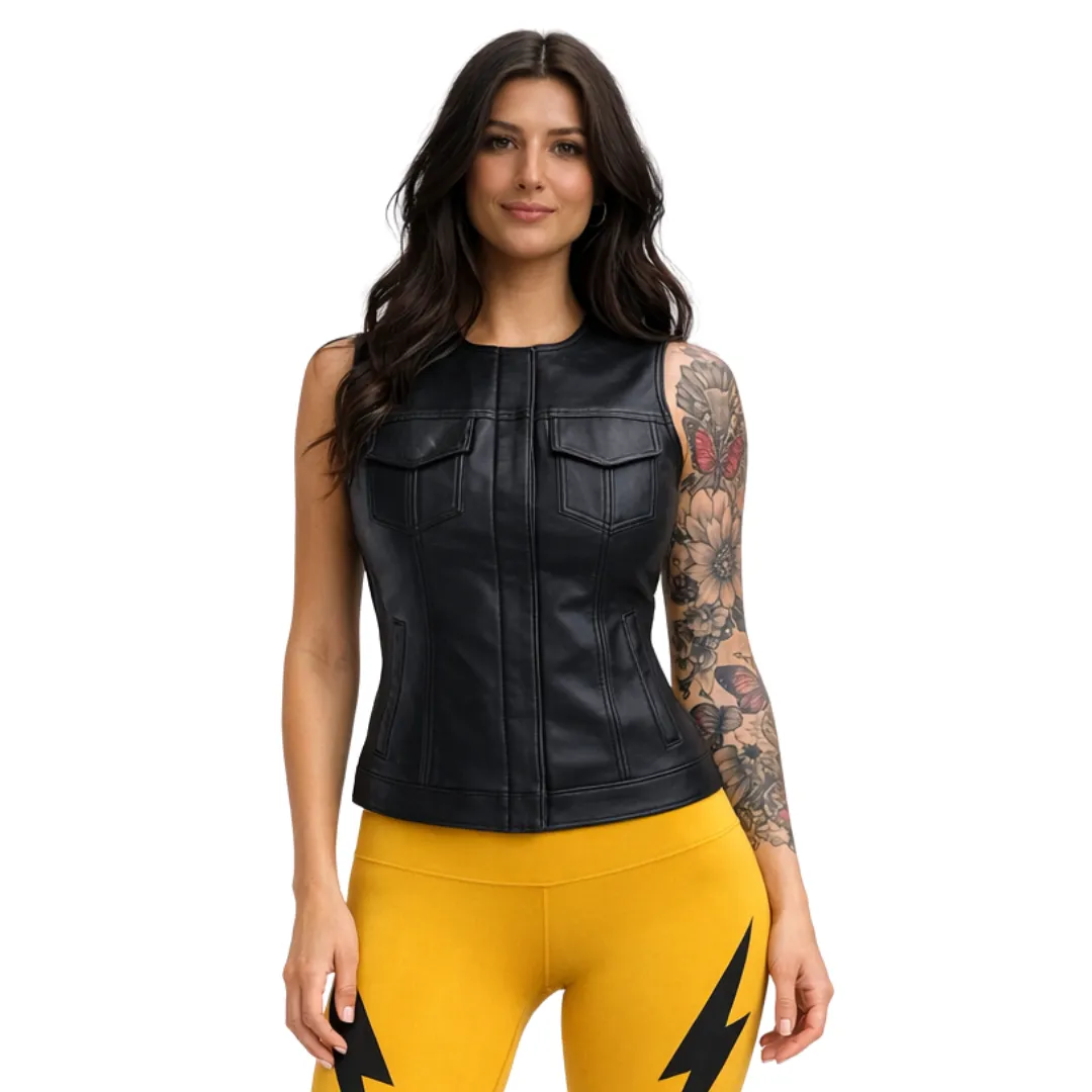 Legendary Lowlife 'Trap Star' Women's Club Style Motorcycle Vest sold by Legendary USA product image thumbnail 2