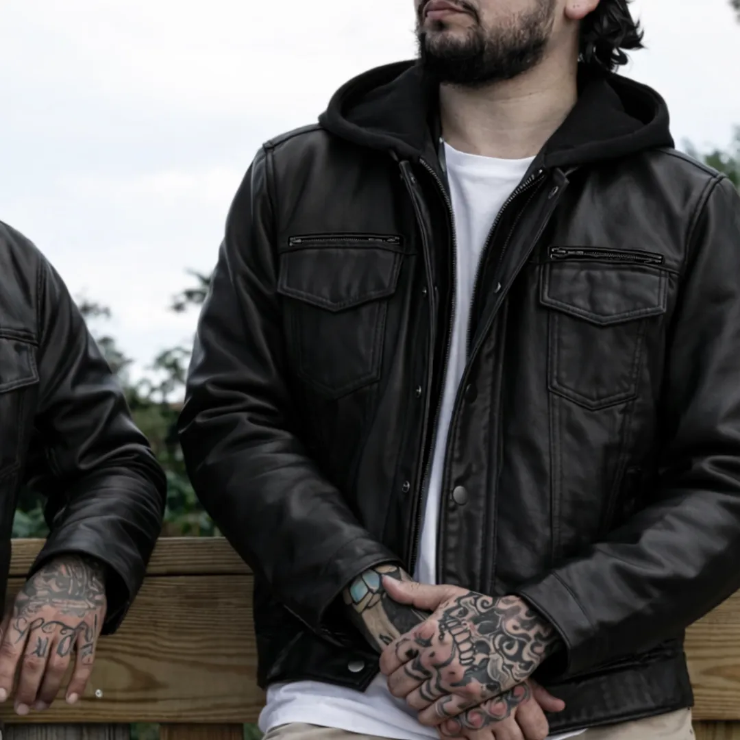 Legendary 'No Mercy' Men's Premium Leather Lightweight Motorcycle Jacket sold by Legendary USA product image thumbnail 2