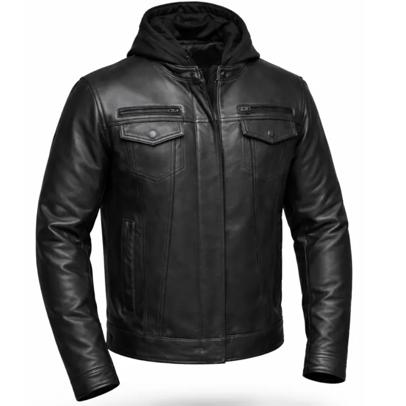 Legendary 'No Mercy' Men's Premium Leather Lightweight Motorcycle Jacket made by Legendary USA