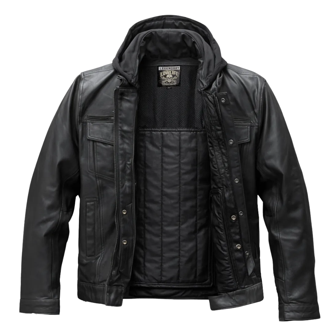 Legendary 'No Mercy' Men's Premium Leather Lightweight Motorcycle Jacket sold by Legendary USA product image thumbnail 3