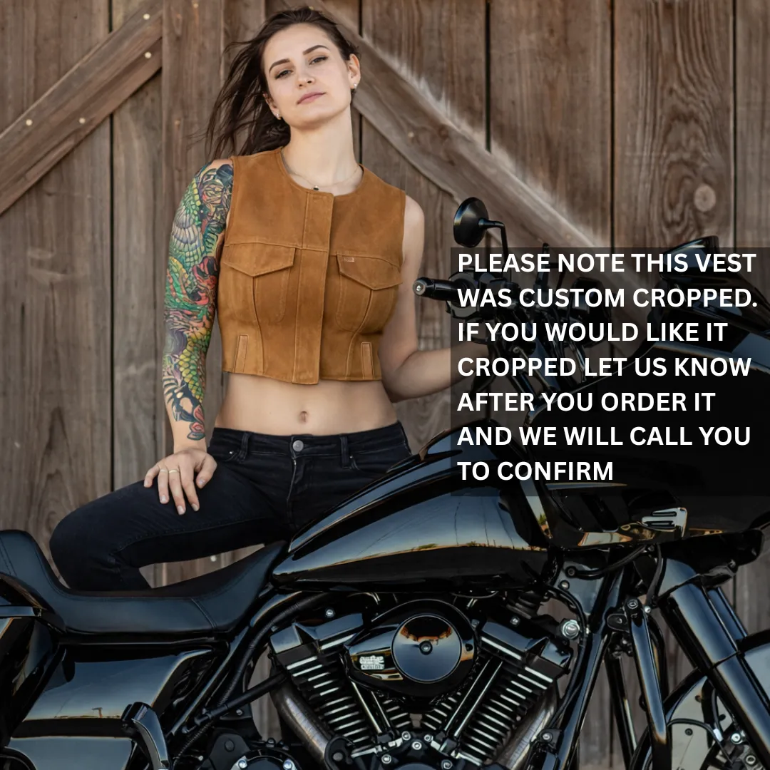 Legendary Lowlife 'Dakota' Women's Raw Leather Club Style Motorcycle Vest sold by Legendary USA product image thumbnail 2