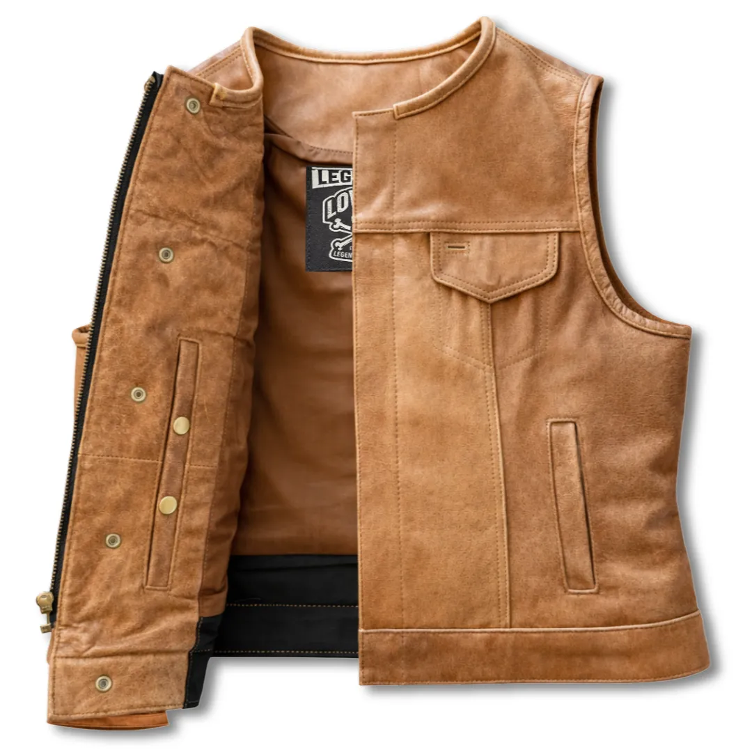 Legendary Lowlife 'Dakota' Women's Raw Leather Club Style Motorcycle Vest sold by Legendary USA product image thumbnail 3