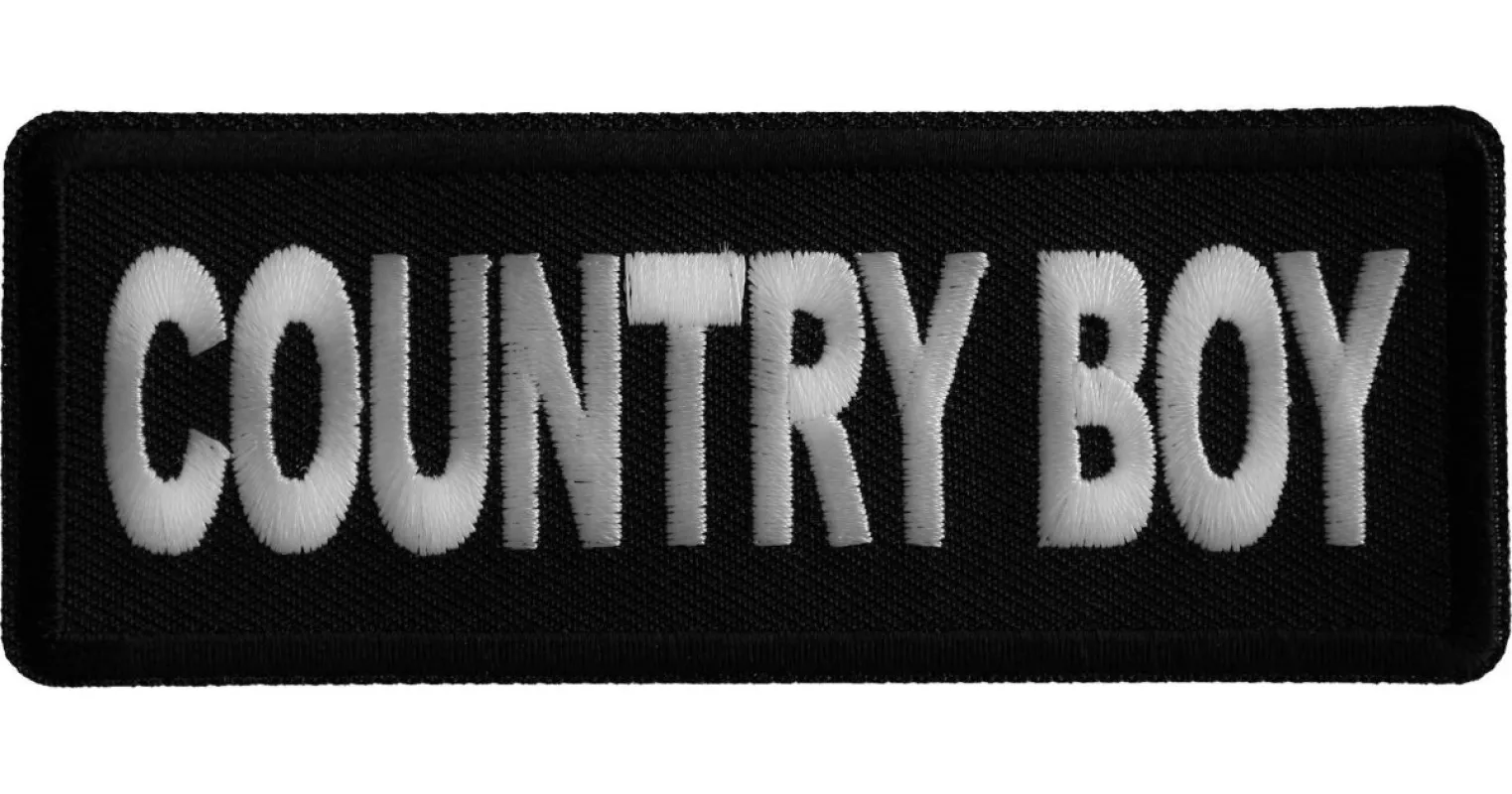 Country Boy Iron on Patch made by Legendary USA