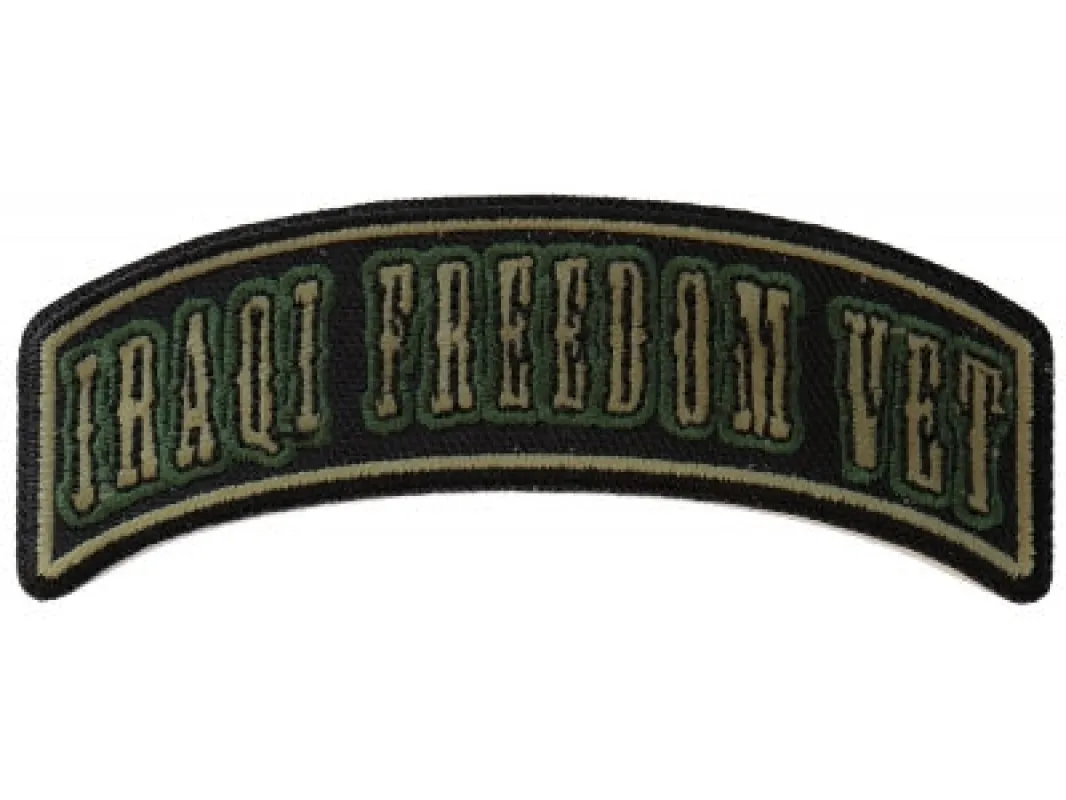 Iraqi Freedom Vet Rocker Small Patch made by Legendary USA