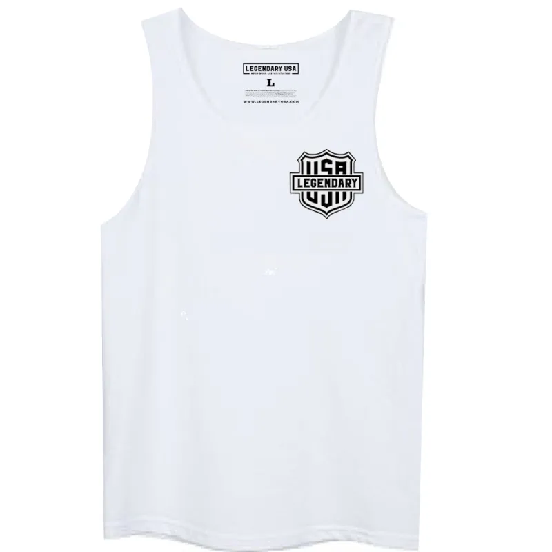 Legendary Live Legendary Die Legendary Motorcycle Tank Top - White sold by Legendary USA