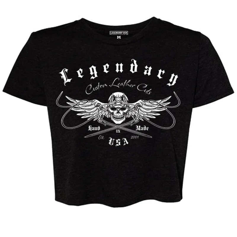 Legendary USA Womens Chill Out Biker Chick Shirt - Slightly Cropped made by Legendary USA