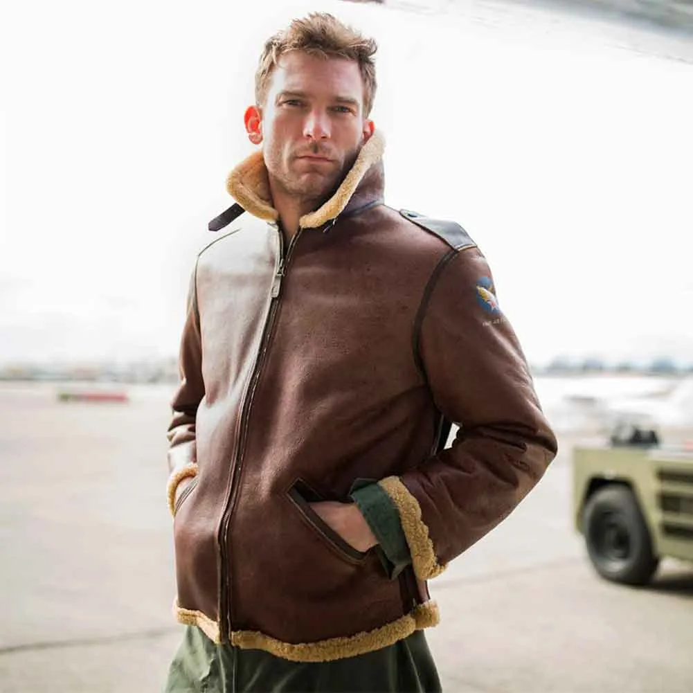 Cockpit USA Men's B-6 Shearling Bomber Jacket sold by Legendary USA product image thumbnail 2