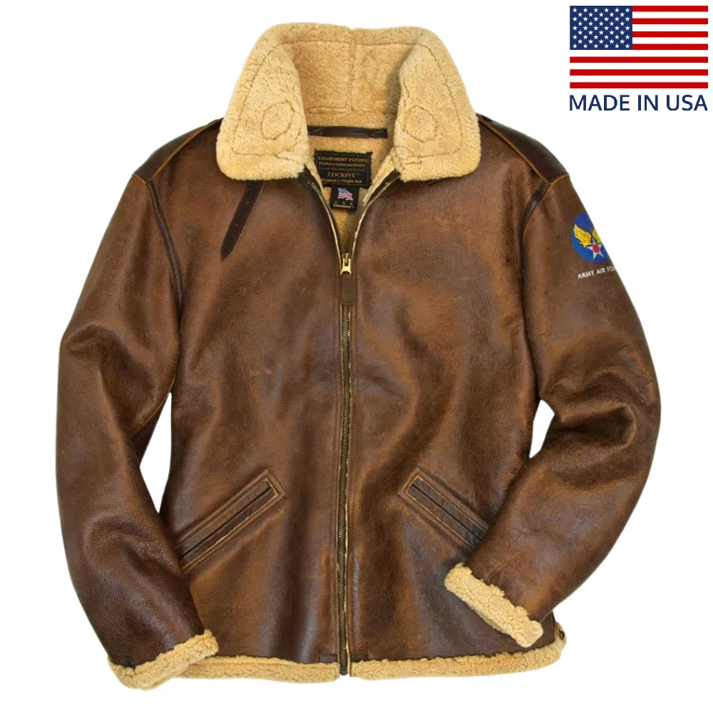 Cockpit USA Men's B-6 Shearling Bomber Jacket sold by Legendary USA