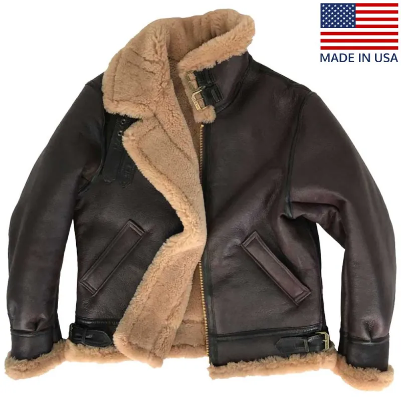 Cockpit USA Mens Spitfire B-3 Sheepskin Bomber Jacket SIZE 52 Final Sale - Ships Same Day sold by Legendary USA