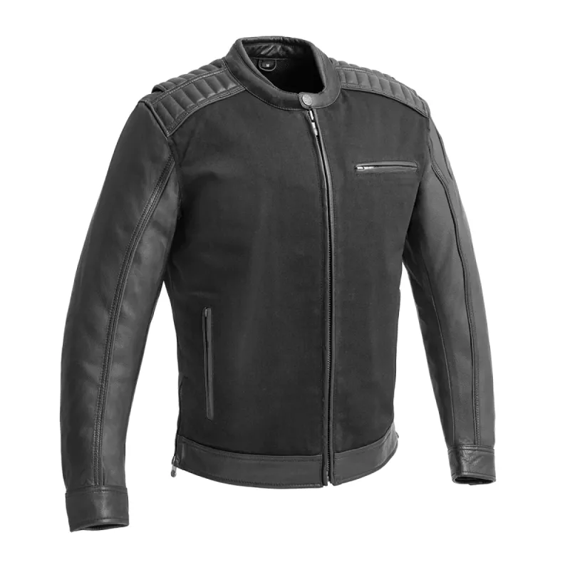 First Mfg Daredevil Men's Motorcycle Twill/Leather Jacket sold by Legendary USA