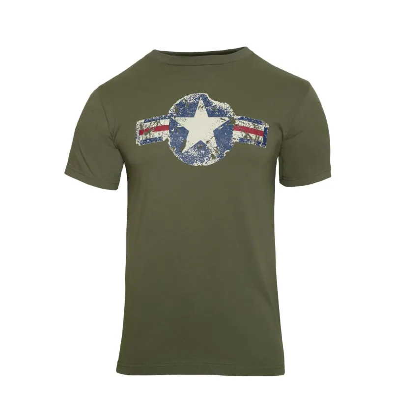 Rothco Mens Vintage Army Air Corps T-Shirt Olive Size MEDIUM - Final Sale Ships Same Day sold by Legendary USA