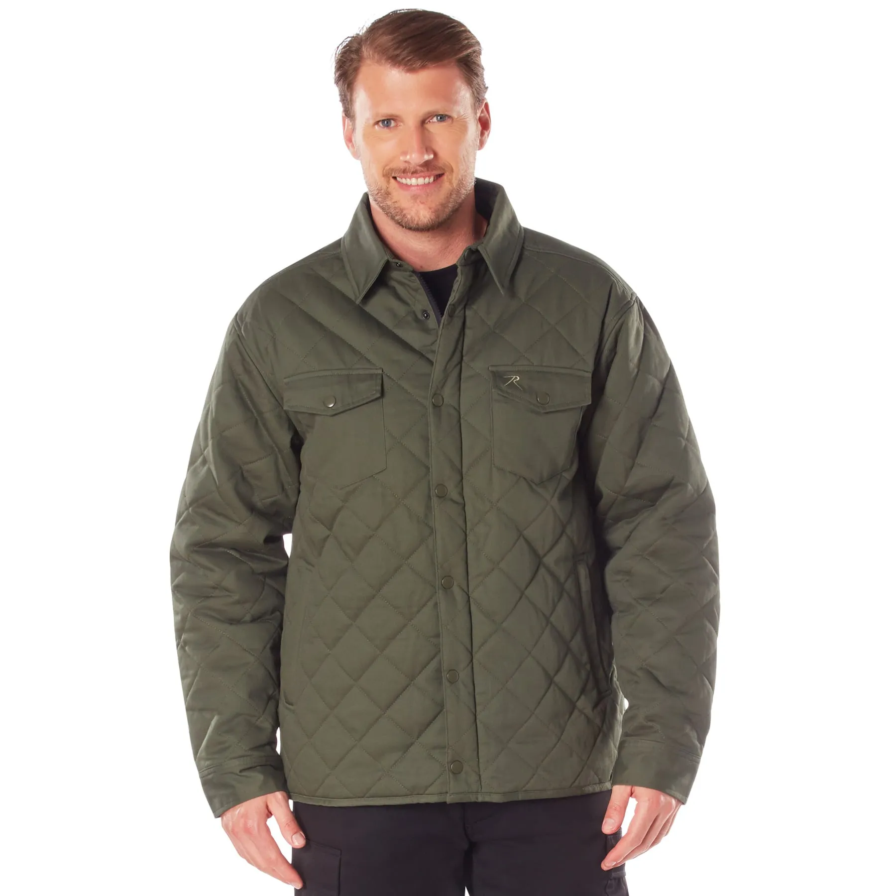 Mens Diamond Quilted Cotton Jacket by Rothco sold by Legendary USA product image thumbnail 2