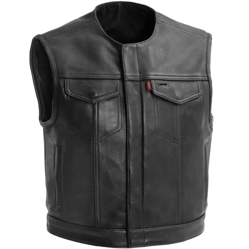 First Mfg Mens Lowside Cropped Concealment Leather Vest sold by Legendary USA