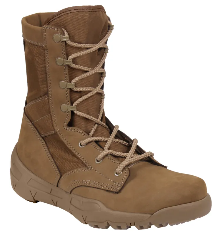 Rothco Waterproof V-Max Lightweight Tactical Boots - AR 670-1 Coyote Brown - 8.5 Inch sold by Legendary USA