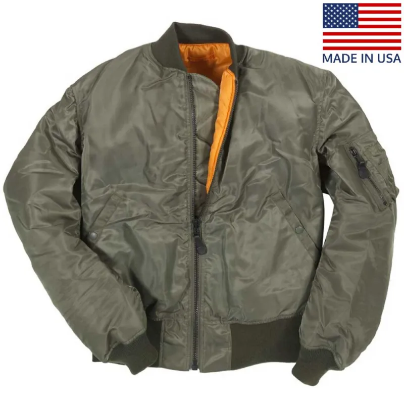 Cockpit USA Men's MA-1 Nylon Satin Flight Jacket sold by Legendary USA