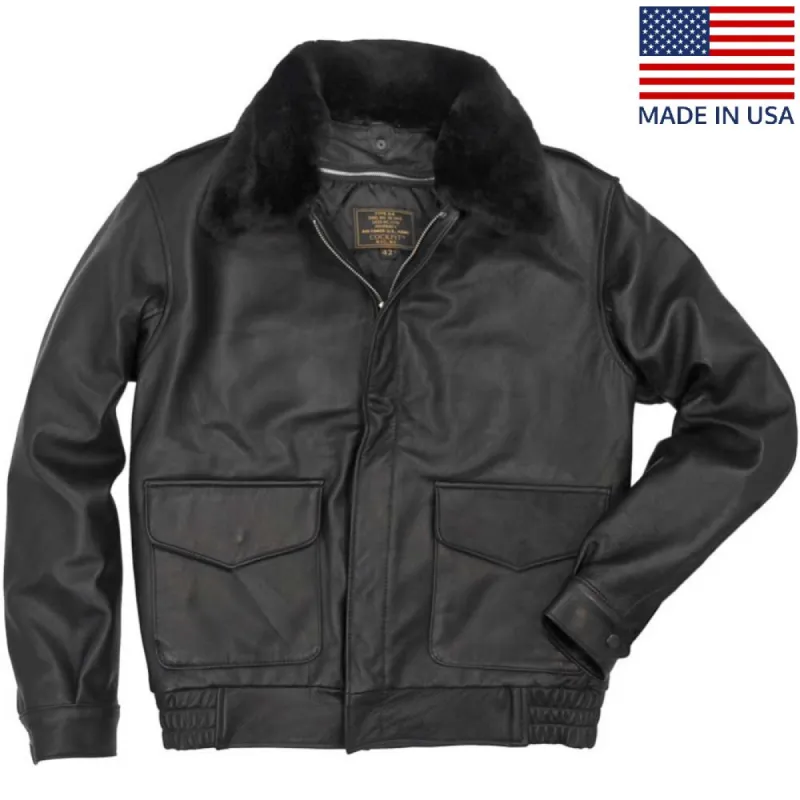 Cockpit USA Mens Flight Crew Leather Jacket sold by Legendary USA