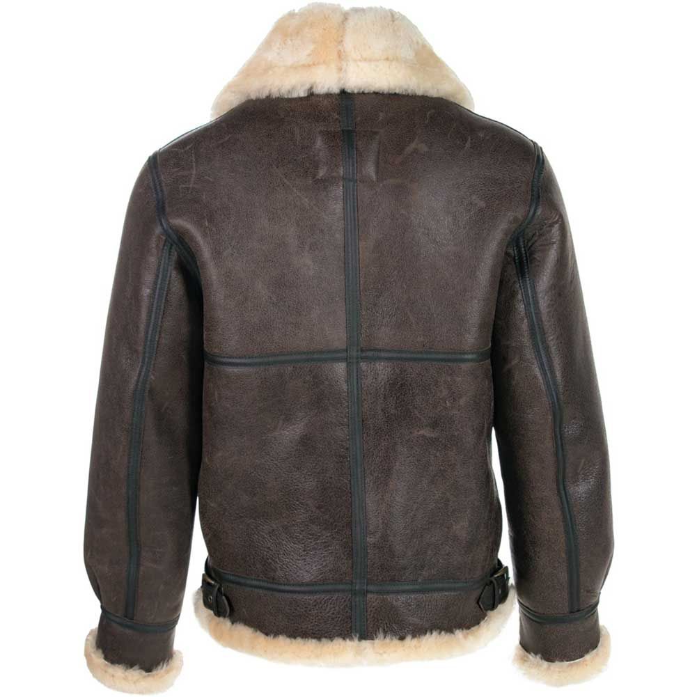 Schott NYC Men's 257S B-3 Sheepskin Bomber Jacket (Brown) SIZE 54 - Final Sale Ships Same Day sold by Legendary USA product image thumbnail 4