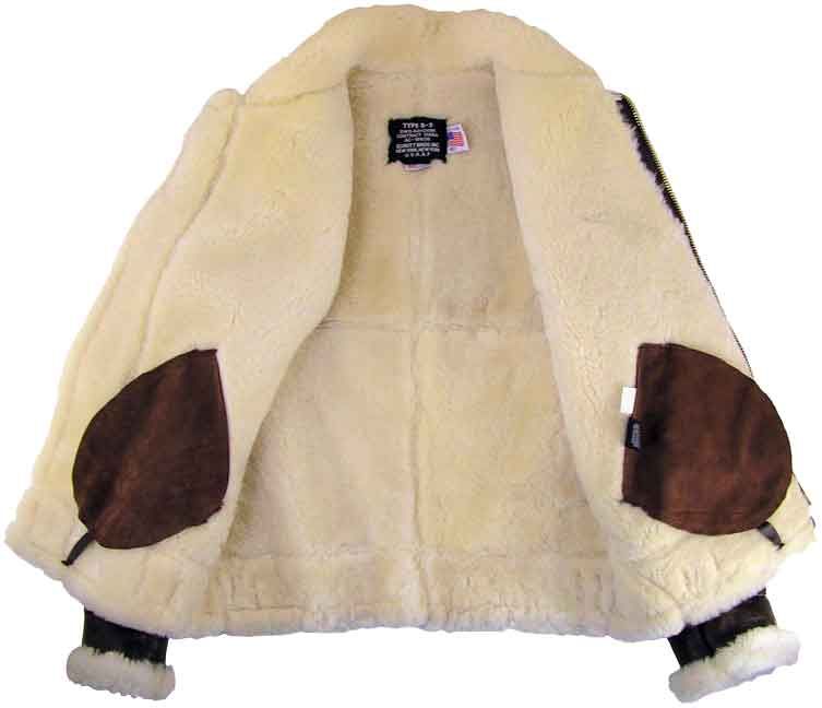 Schott NYC Men's 257S B-3 Sheepskin Bomber Jacket (Brown) SIZE 54 - Final Sale Ships Same Day sold by Legendary USA product image thumbnail 3