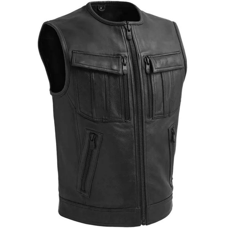 First Mfg Mens Unbeatable Concealment Leather Vest sold by Legendary USA