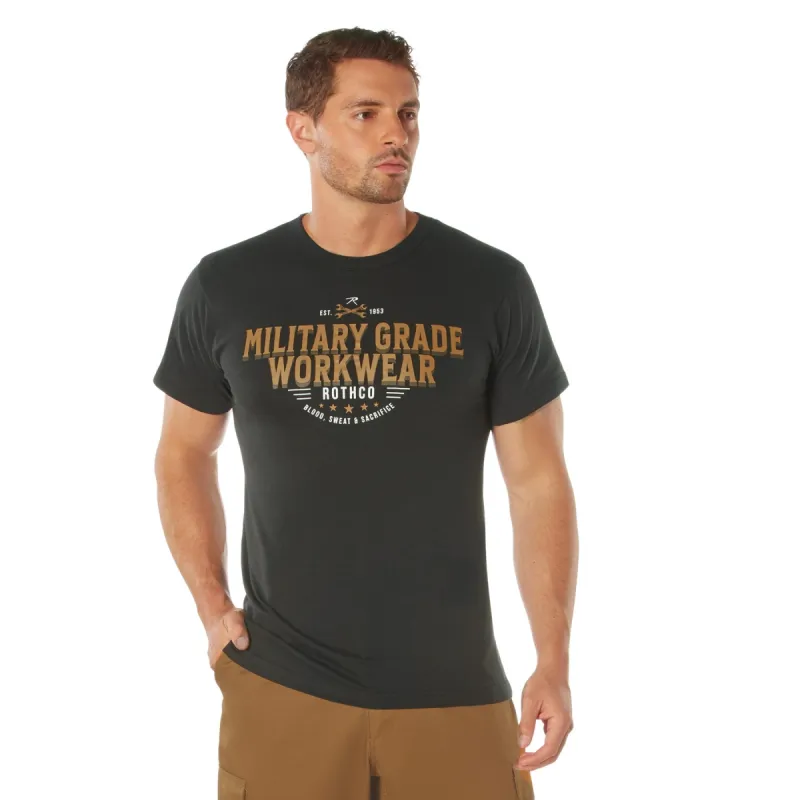 Military Grade Workwear Graphic T-Shirt by Rothco (Black) Size SMALL - Final Sale Ships Same Day sold by Legendary USA