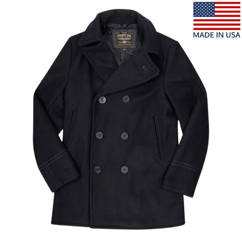 Cockpit USA Mens Admiral USN Peacoat Z28P006 NAVY SIZE LARGE - Final Sale Ships Same Day sold by Legendary USA