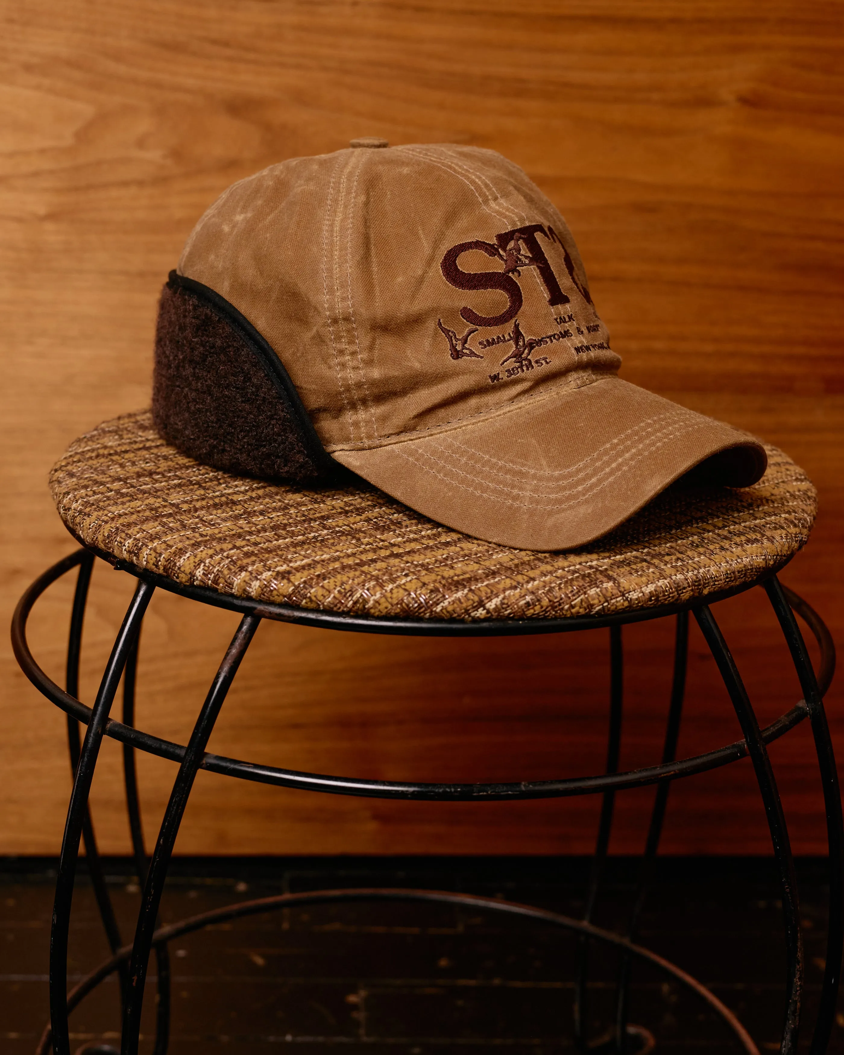 Waxed Cotton Earflap Cap: Brown sold by Small Talk Studio product image thumbnail 2
