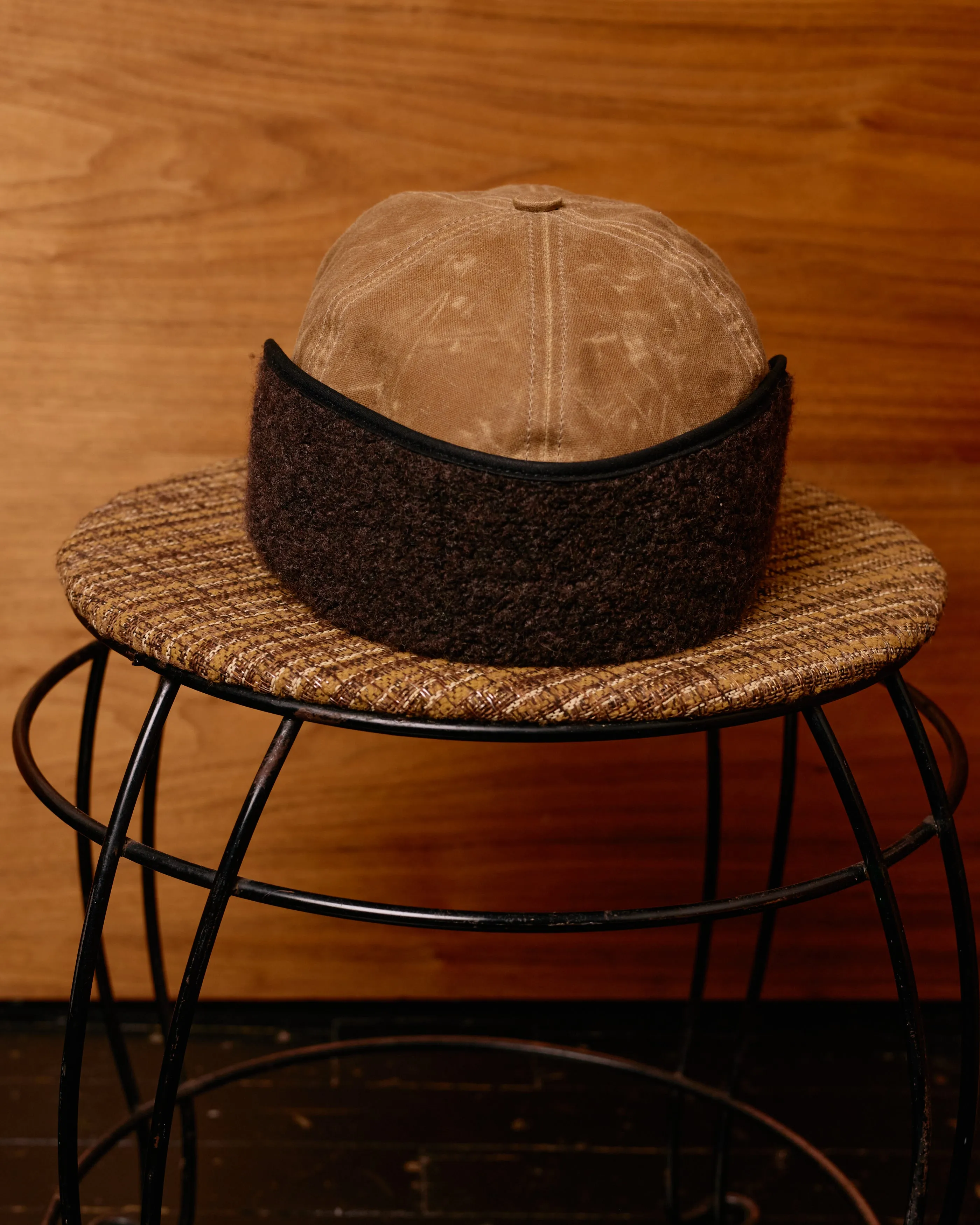 Waxed Cotton Earflap Cap: Brown sold by Small Talk Studio product image thumbnail 3