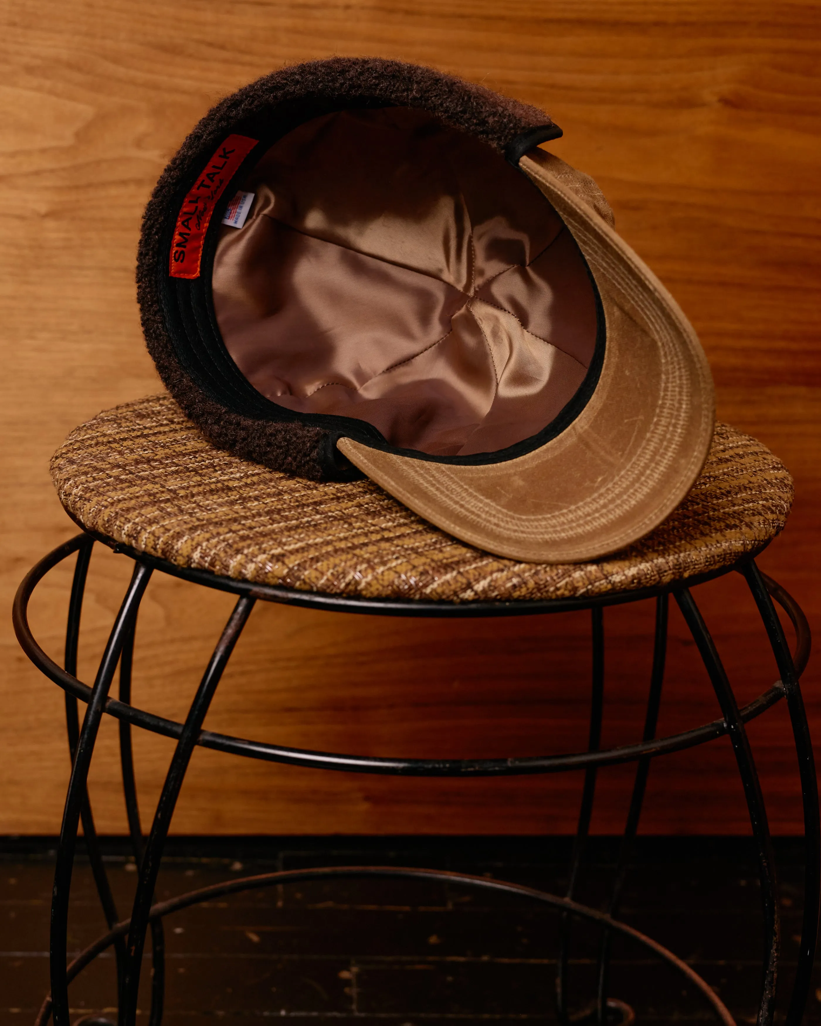 Waxed Cotton Earflap Cap: Brown sold by Small Talk Studio product image thumbnail 4