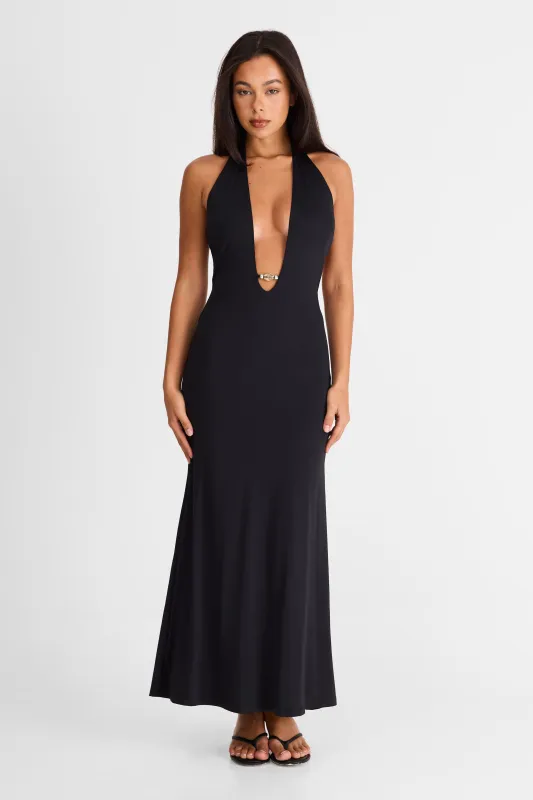 Solene Maxi Dress Black made by Sasha Therese
