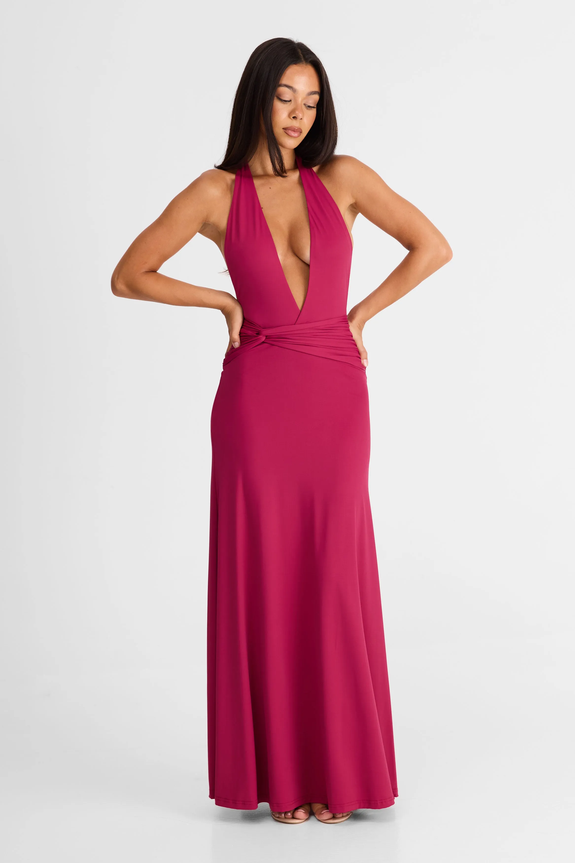Antoinette Maxi Dress Berry sold by Sasha Therese product image thumbnail 3