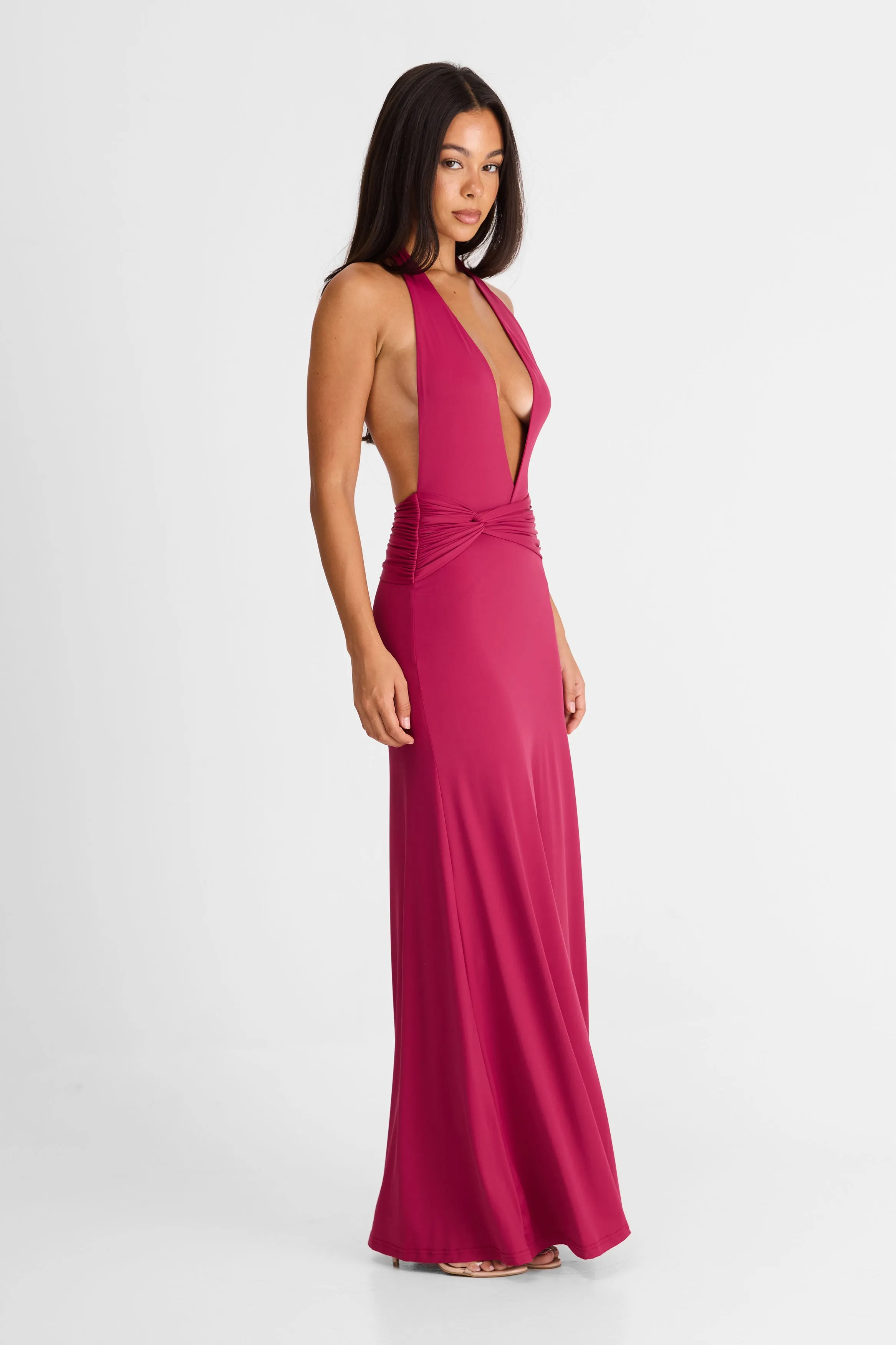 Antoinette Maxi Dress Berry sold by Sasha Therese product image thumbnail 4