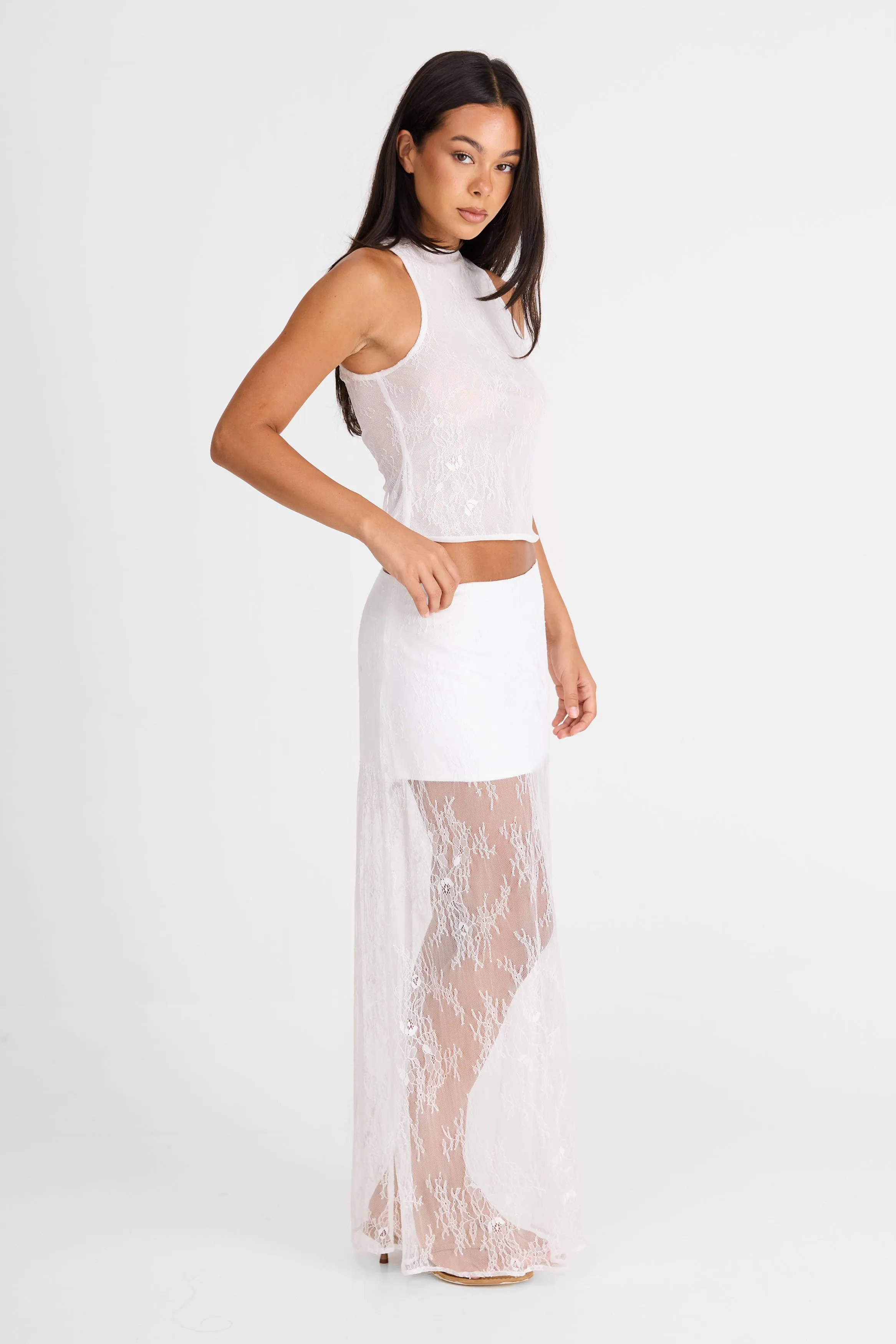 Juliette Maxi Skirt White sold by Sasha Therese product image thumbnail 3