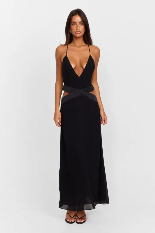 Sia Maxi Dress Black made by Sasha Therese