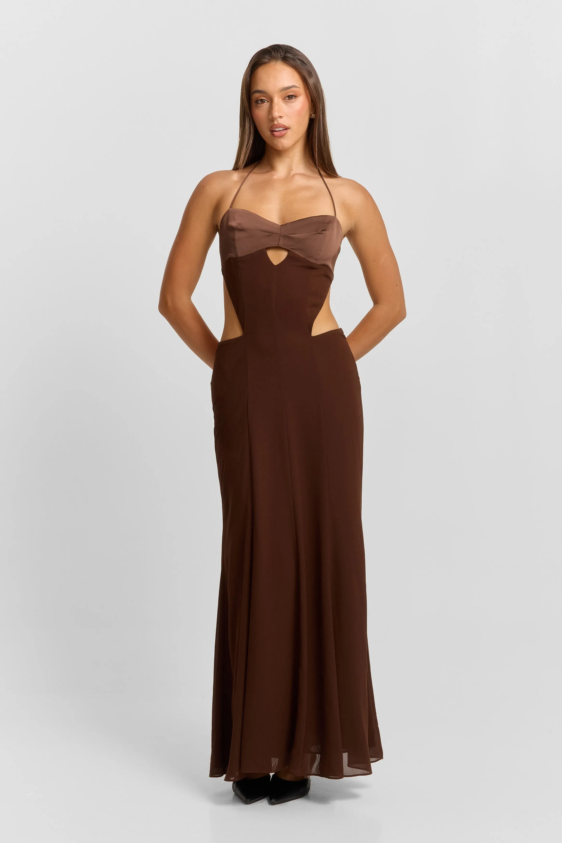 Scarlett Maxi Dress Chocolate sold by Sasha Therese product image thumbnail 2
