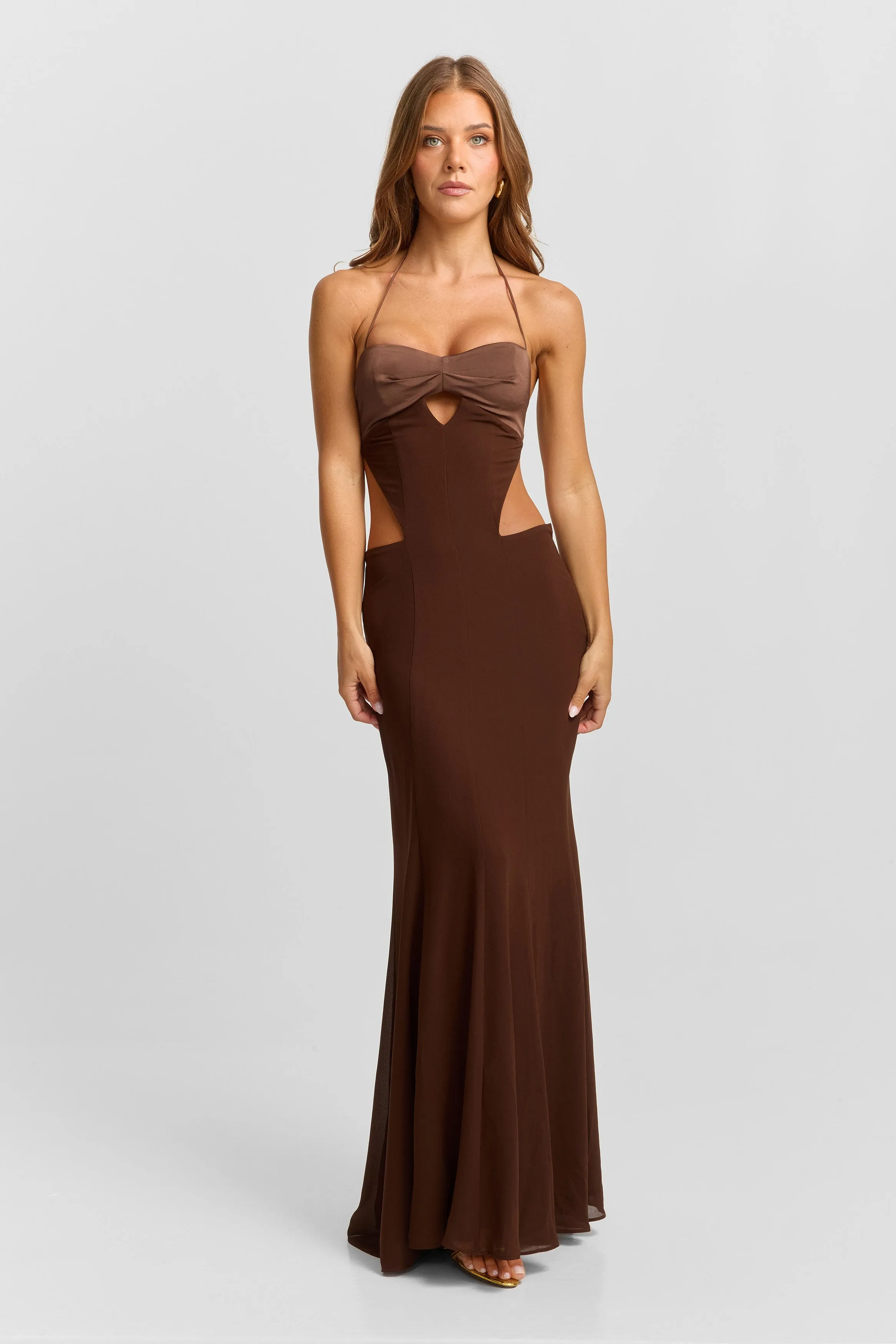 Scarlett Maxi Dress Chocolate sold by Sasha Therese product image thumbnail 5