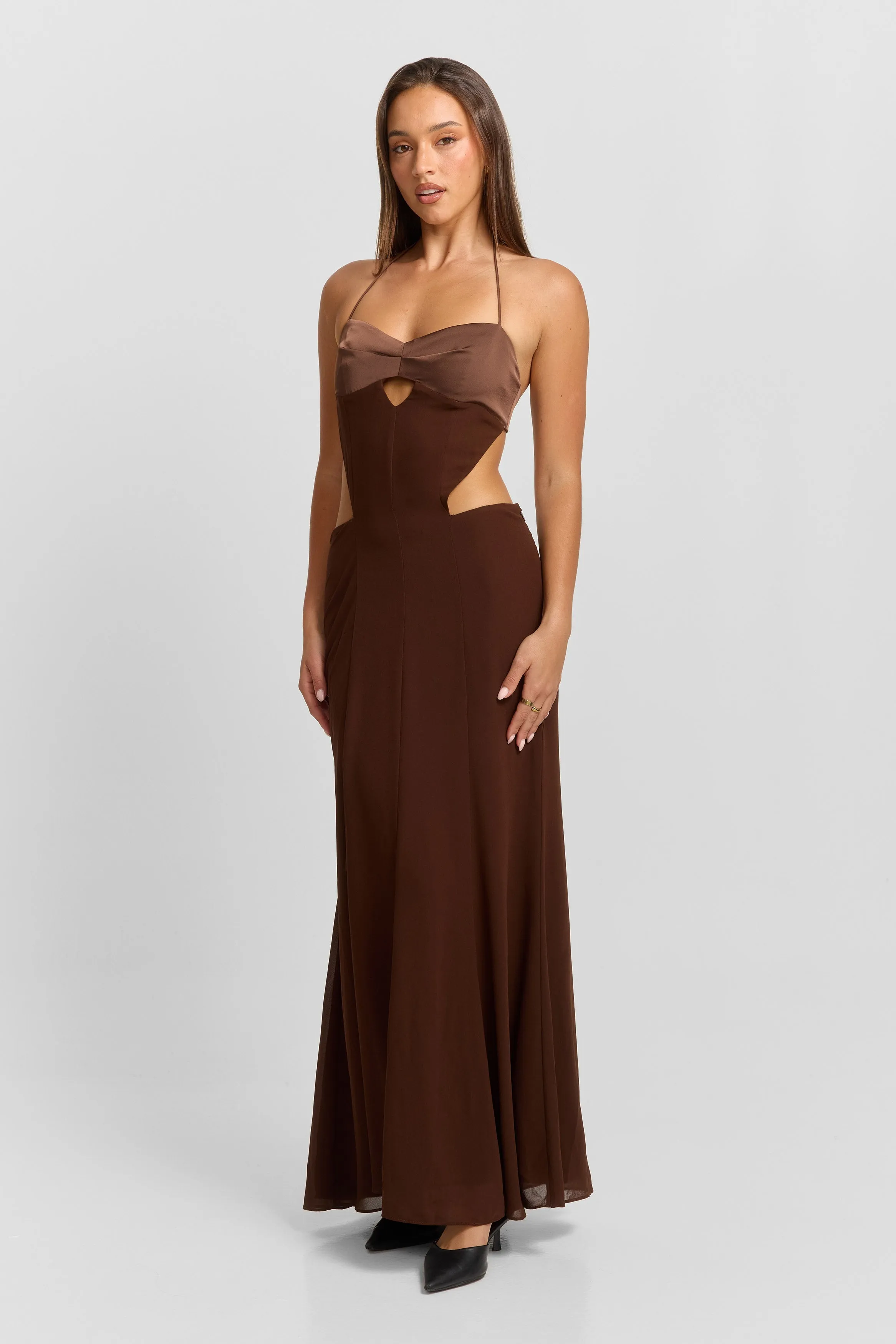 Scarlett Maxi Dress Chocolate sold by Sasha Therese product image thumbnail 3