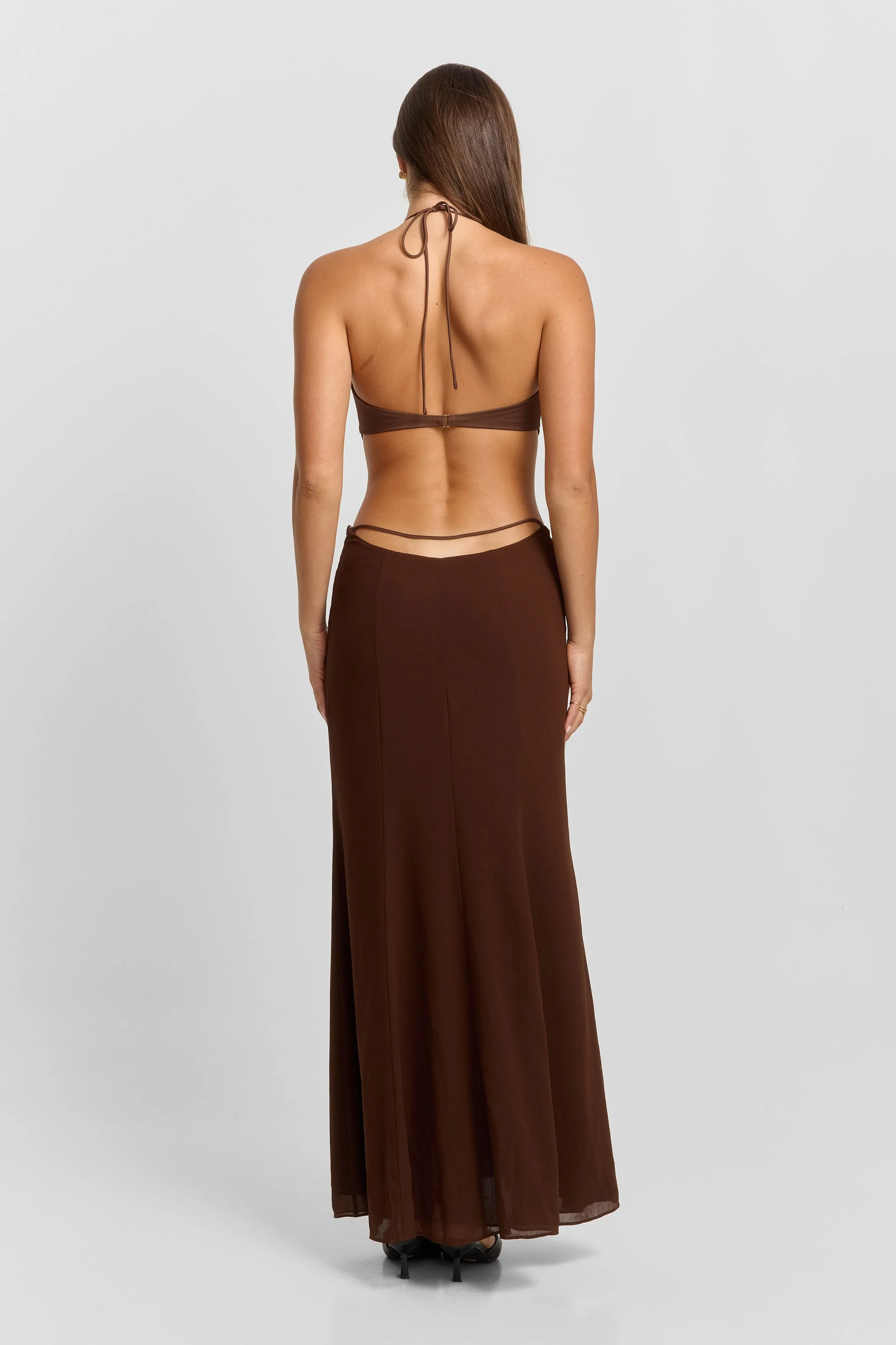 Scarlett Maxi Dress Chocolate sold by Sasha Therese product image thumbnail 4