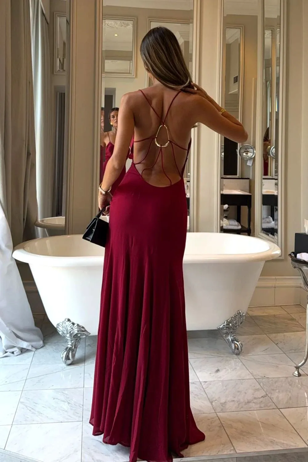 Electra Maxi Dress Red sold by Sasha Therese
