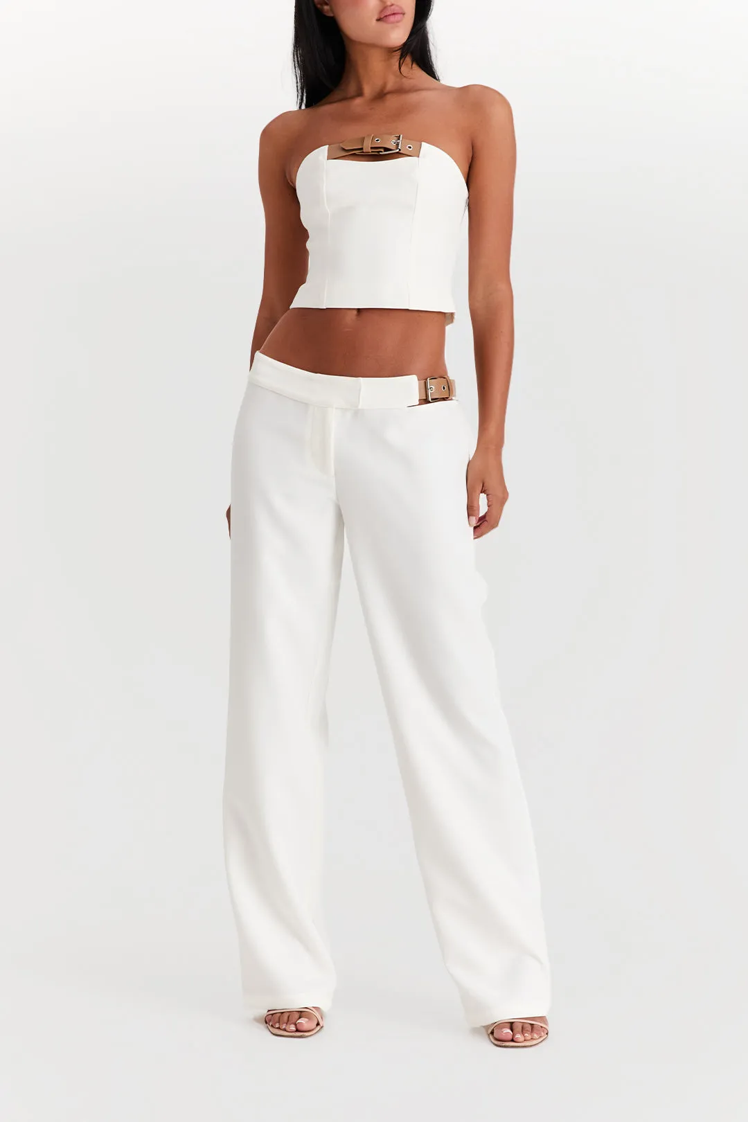 Lucia Pants White sold by Sasha Therese product image thumbnail 4