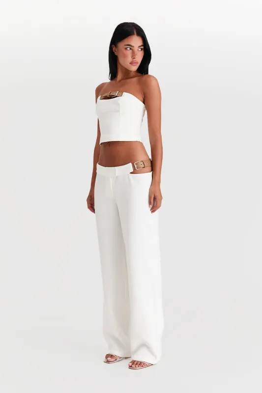 Lucia Pants White made by Sasha Therese