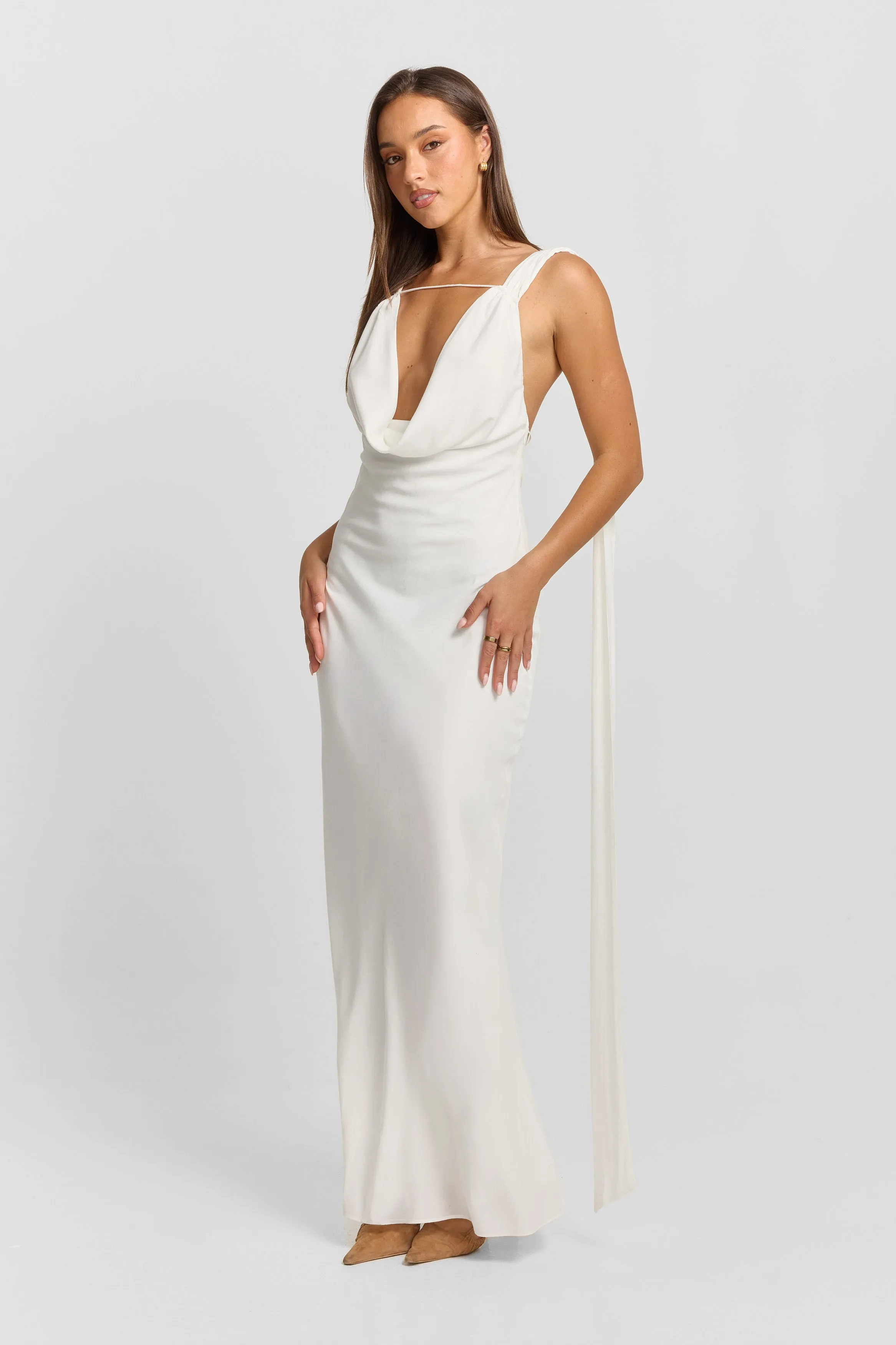Eloise Maxi Dress White sold by Sasha Therese product image thumbnail 3