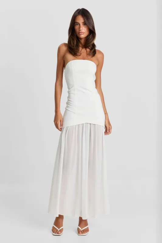 Gigi Maxi Dress White made by Sasha Therese
