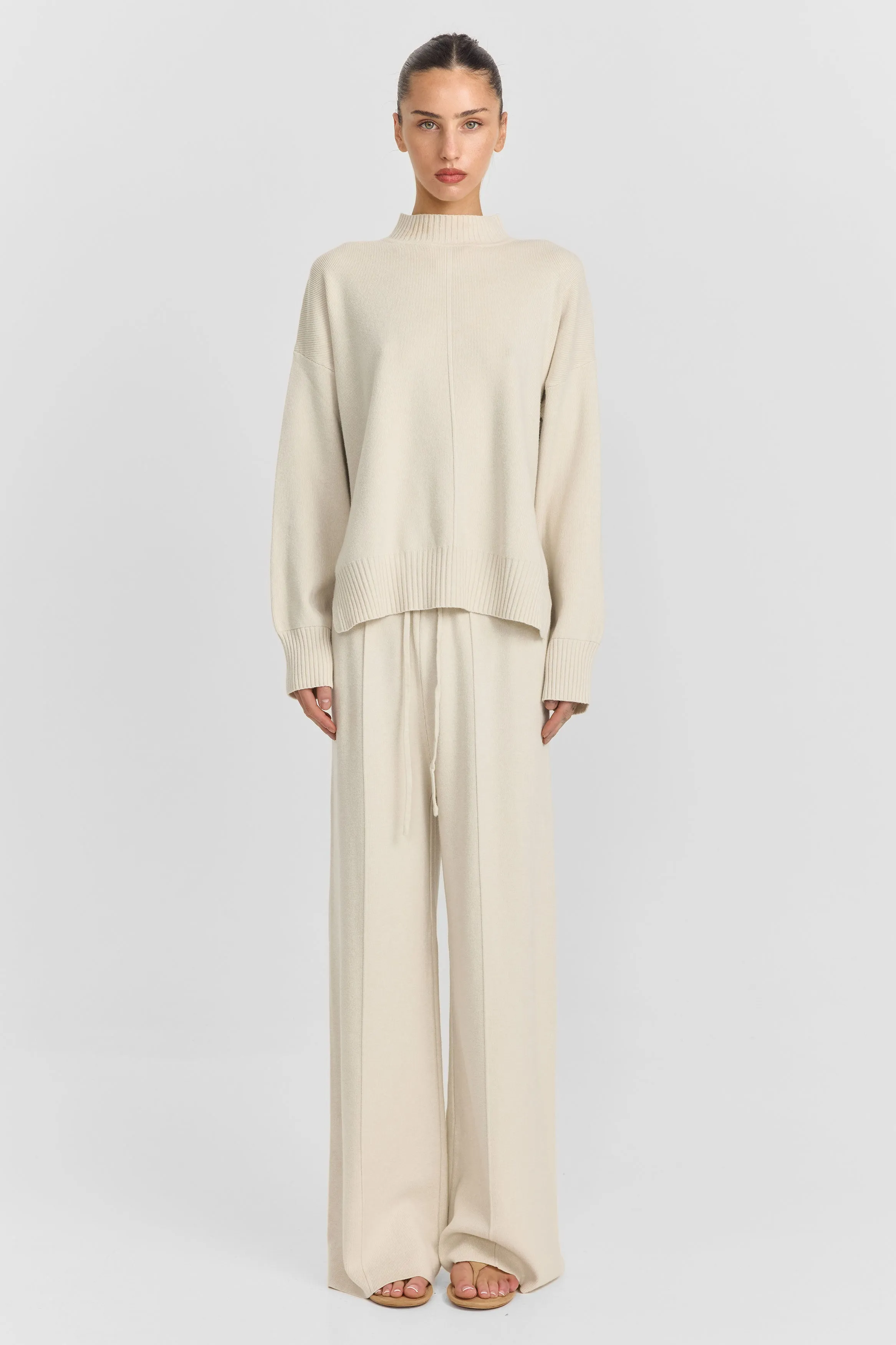 Maxine Knit Pant Cream sold by Sasha Therese