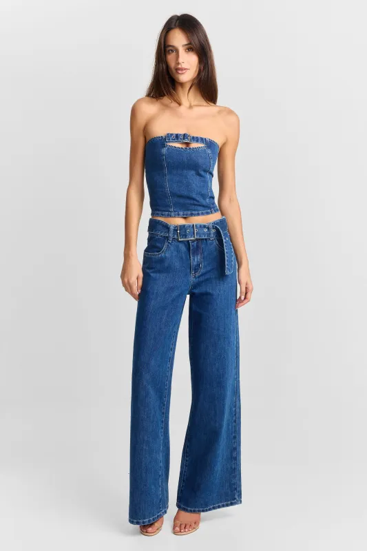 Ebony Jean Mid Blue made by Sasha Therese