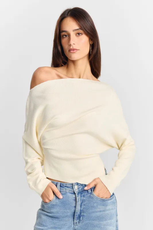 Winifred Knit Top White made by Sasha Therese