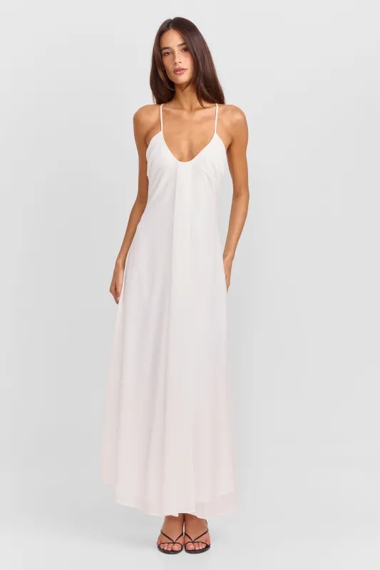 Meadow Maxi Dress White made by Sasha Therese
