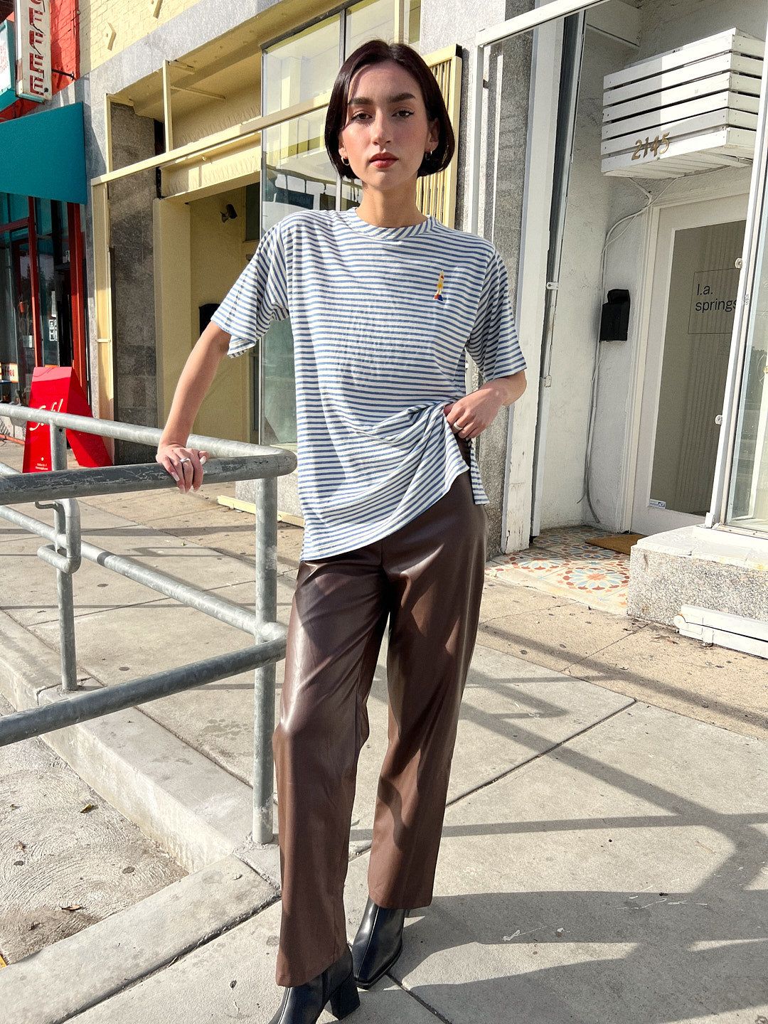 Stripe Oversized T-Shirt - Blue/White sold by Lisa Says Gah product image thumbnail 5