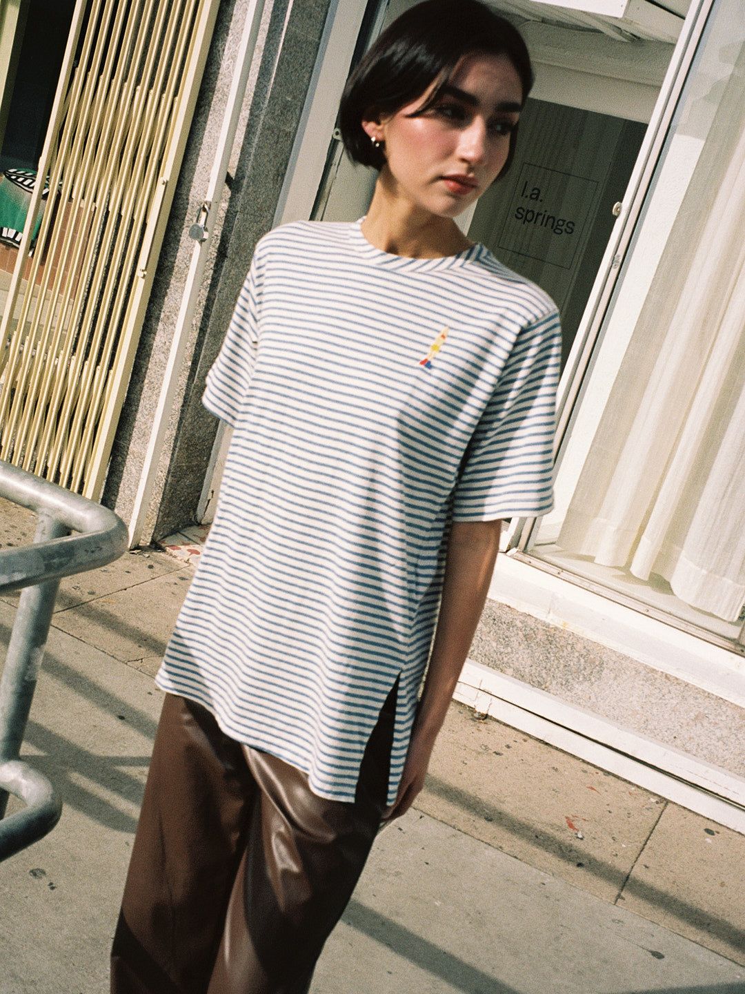 Stripe Oversized T-Shirt - Blue/White sold by Lisa Says Gah product image thumbnail 4