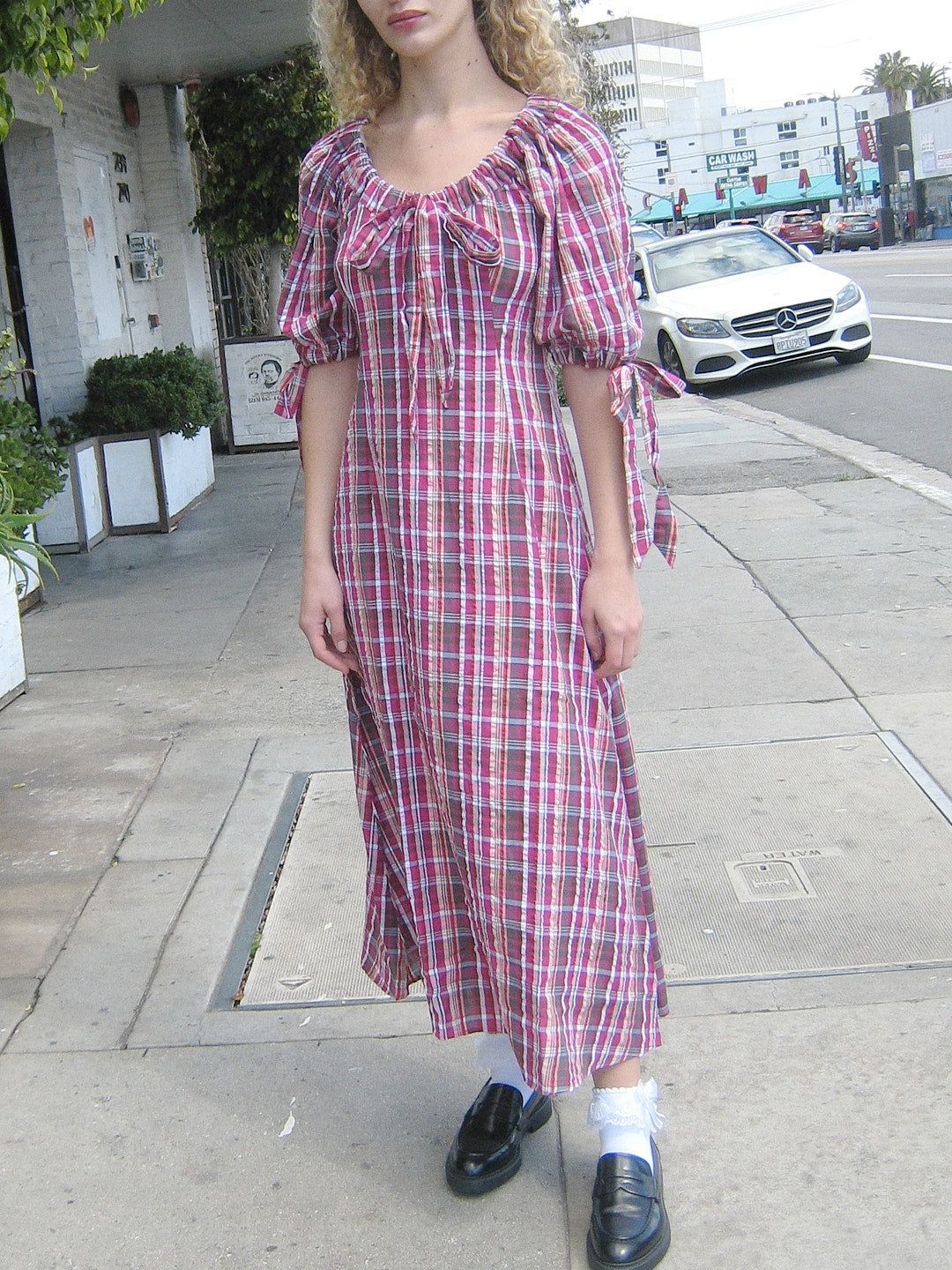 Cassandra Bow Midi - Raspberry sold by Lisa Says Gah product image thumbnail 7