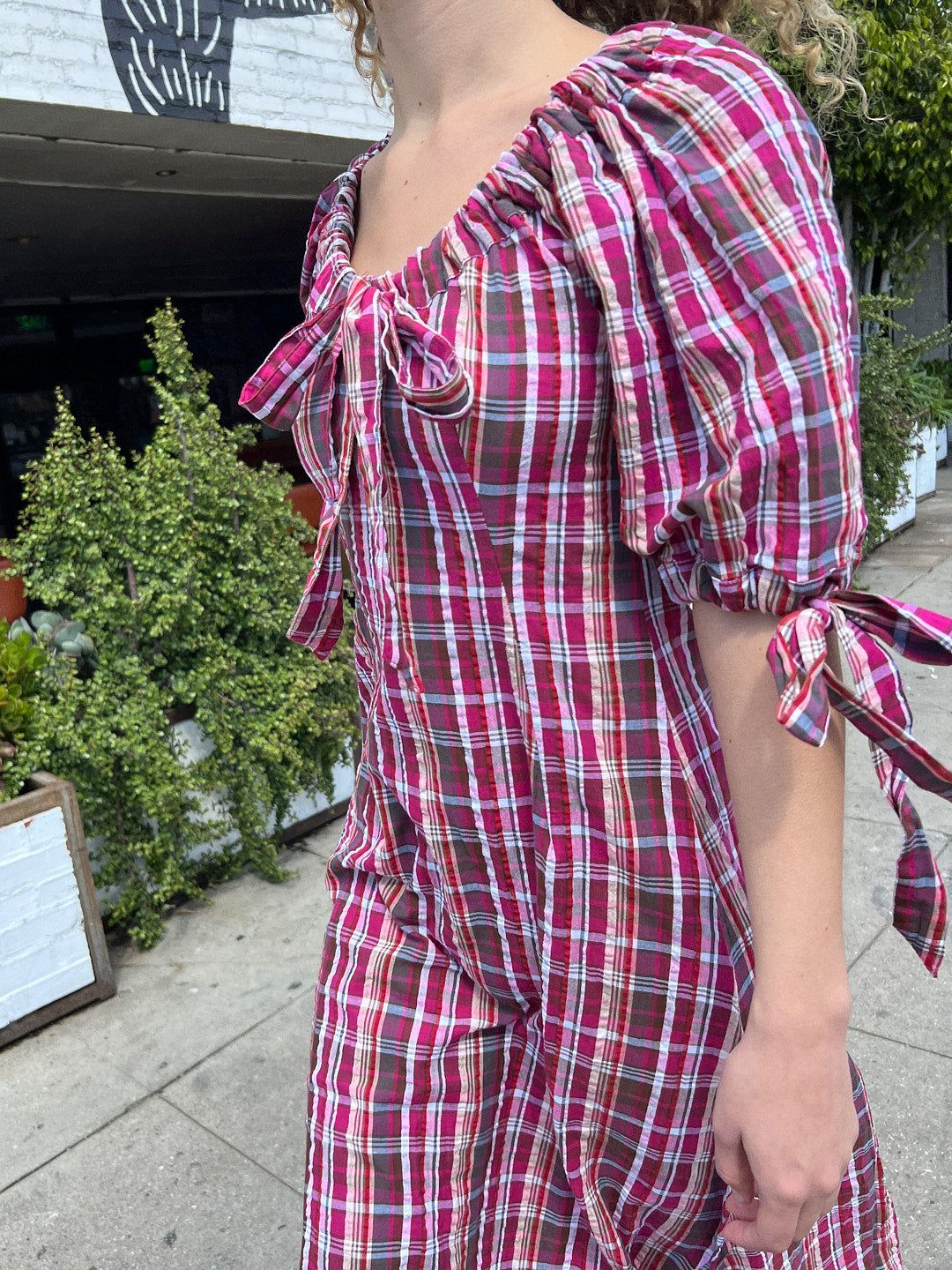 Cassandra Bow Midi - Raspberry sold by Lisa Says Gah product image thumbnail 6